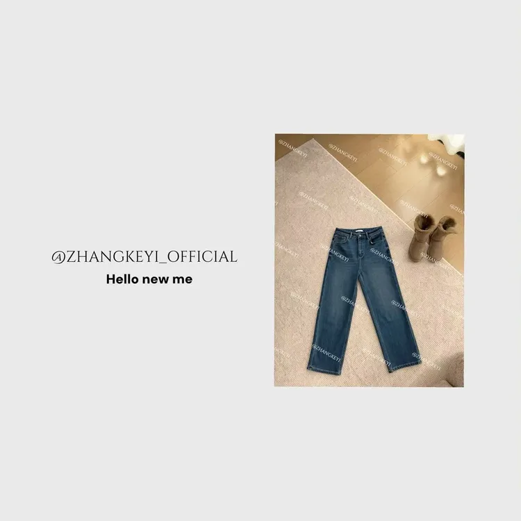 【张可以】冬季加绒弹力显瘦直筒法棍裤