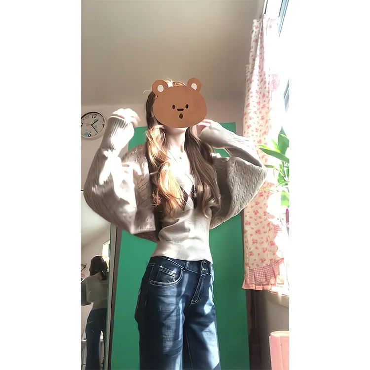 韩系一整套ootd穿搭套装女菱角抹胸上衣搭配针织开衫显瘦阔腿裤