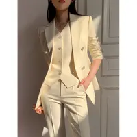 623高级感西装套装女职业正装马甲三件套春秋新款修身通勤西服女