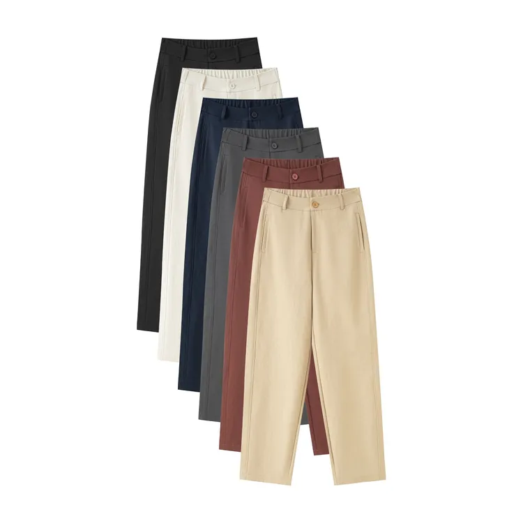 【春季新款】舒柔特 休闲垂感 抗皱抗起球 时尚显瘦百搭高腰镰刀裤