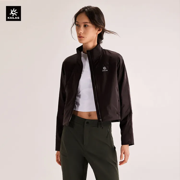 KAILAS凯乐石立领短箱款棉服防泼抑菌透气户外轻装女款KG2530210