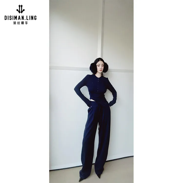 【迪丝嫚苓】多色裤子时尚显瘦直筒休闲百搭宽松气质小众感秋冬新款