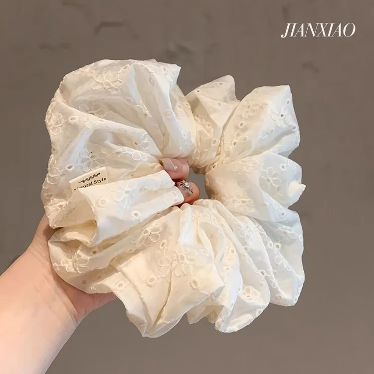 奶呼呼高品质头饰宫廷感文艺超仙高端大肠发圈耐用皮筋精致发饰