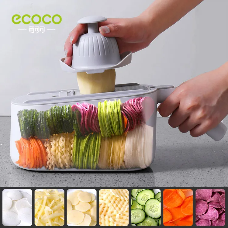 ecoco多功能龙江擦丝器家用厨房工具切菜神器切丝片丁刨丝不伤手