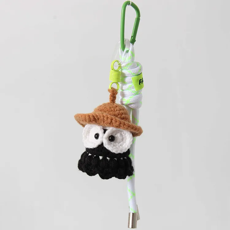 创意羽毛球DIY钥匙扣 包包挂饰手工钩织毛线自制送球搭子礼物成品