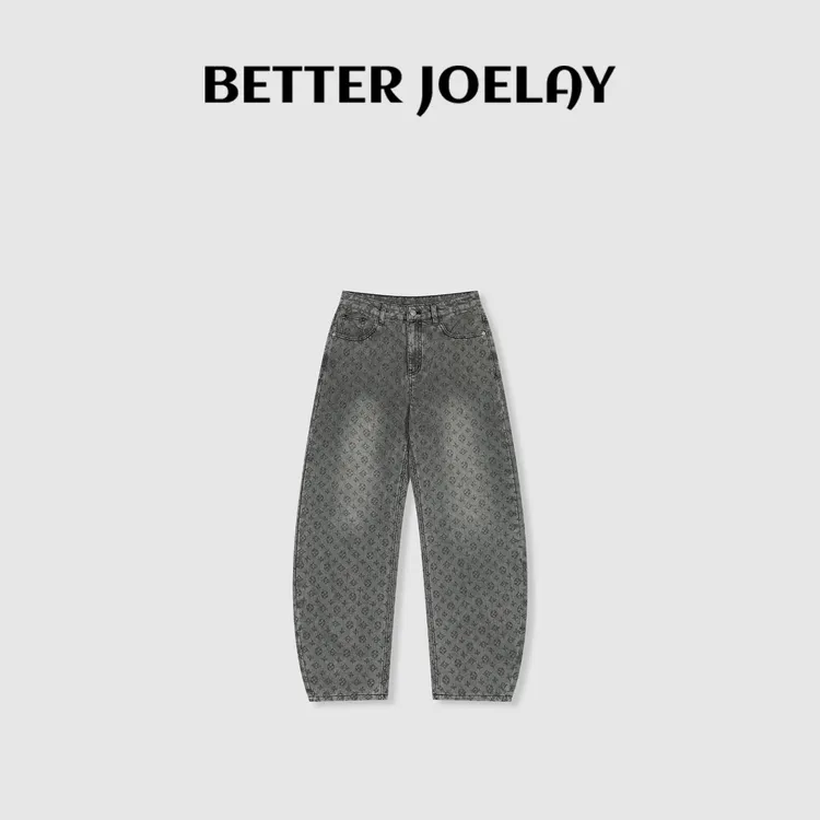BETTER JOELAY -【默默梦蓝】牛仔裤水洗时尚简约风宽松JG9592