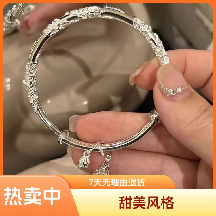 锌合金手链 圈口可调节甜美女女款实心头饰复古仙女简约仙气国风