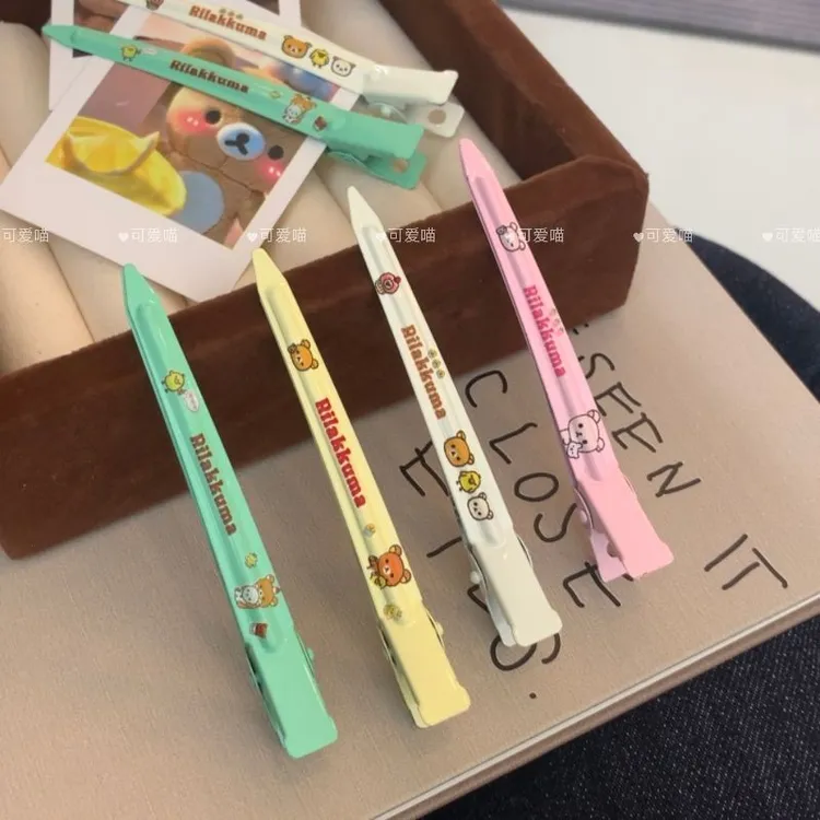 轻松熊发夹一字发卡萌趣卡通头饰可爱少女心蓬松刘海碎发佩戴神器