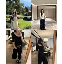 徐秋阳  羊毛u领T  秋季新款百搭时尚休闲显瘦显白上衣HH9930