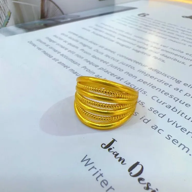 铜合金戒指 戒指金色时尚气质女款欧美美女戒指百搭