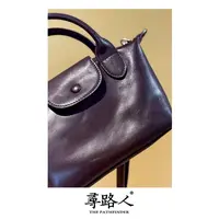 寻路人百搭通勤风女士牛皮手提斜挎包小饺子包