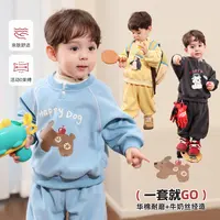 小O爸男婴童【蓄意温暖】宝宝冬季卫衣套装婴儿长袖上衣裤BQ598046