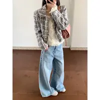 【赵小小&唯美银河灰】8879 秋季高级感小香风设计感粗花呢短款外套