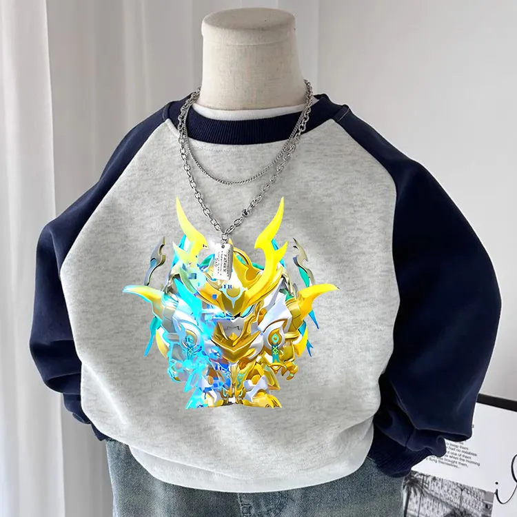 蛋仔派天火麒麟机甲对款男女小中儿童秋冬季长袖卫衣圆领宽松上衣