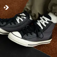 匡威AllStar秋冬新品加绒高帮男女休闲板鞋CONVERSE A17912C