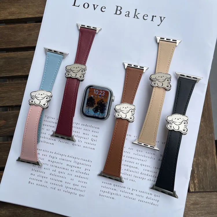 适用iwatchS10表带苹果手表applewatchS8击掌狗SE金属磁吸s9真皮7