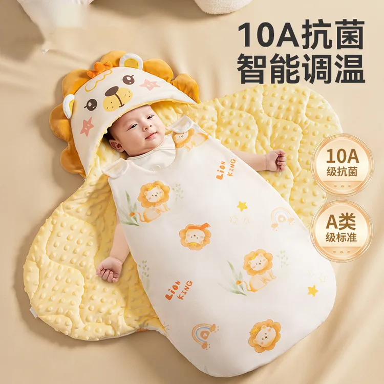 新生儿包被纯棉防踢被睡袋春秋冬加厚婴儿抱被宝宝防惊跳包单裹被商品图