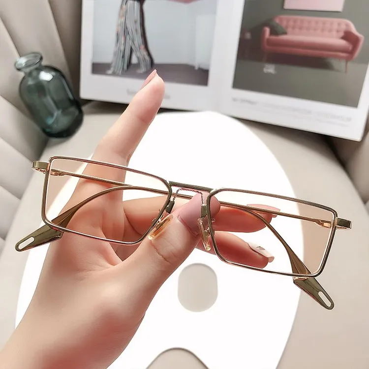 进口大牌2025新款金丝小框欧美酷潮人男士墨镜痞帅街拍蹦迪太阳镜