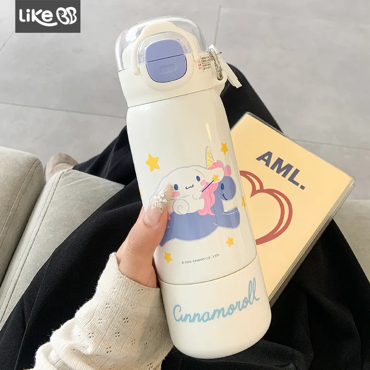 三丽鸥保温杯女生吸管水杯女新款2025高颜值带盖可爱便携学生杯子