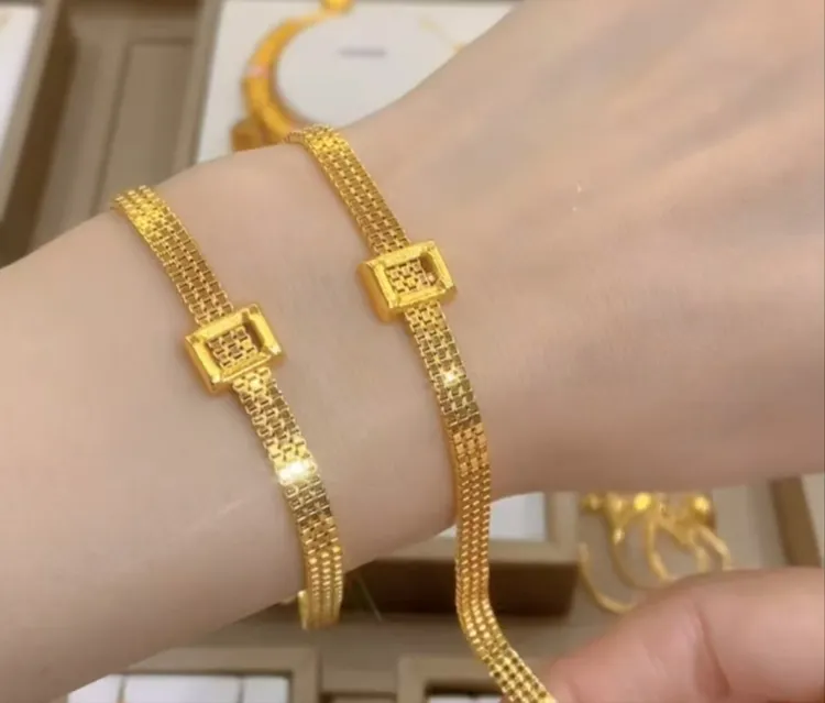 铜合金项链 日韩镶嵌可调节链条金色气质法式满钻女饰品精致原创