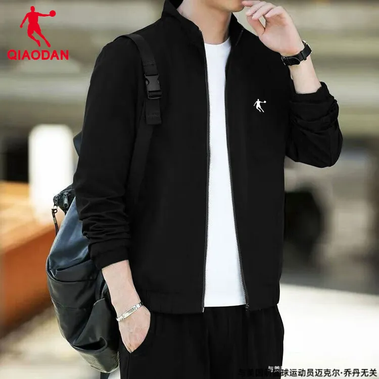 乔丹外套男士2025秋季新款官方正品针织开衫立领运动夹克休闲上衣