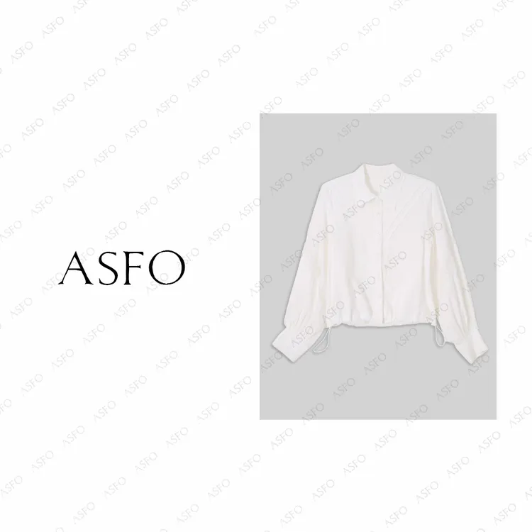 【AS宫廷衫】25新重工立体裁剪镂空绣花拼接百搭衬衣AS25QCS03655