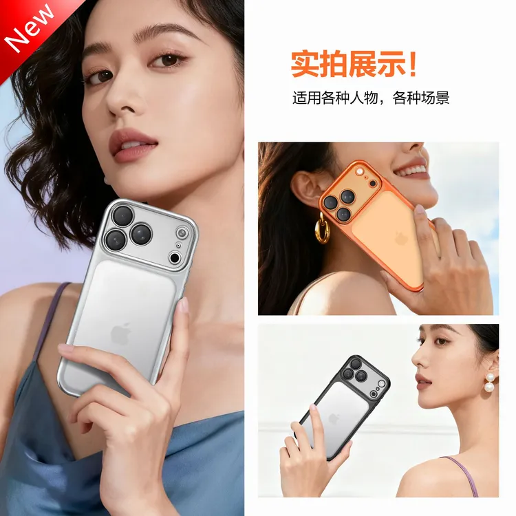 卡思特原镜系列适用苹果17promax手机壳新款uv准分子磨砂全包护镜