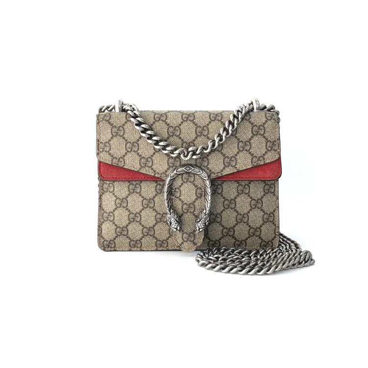 95新 GUCCI/古驰 奢100严选 古驰酒神链条单肩包 小号