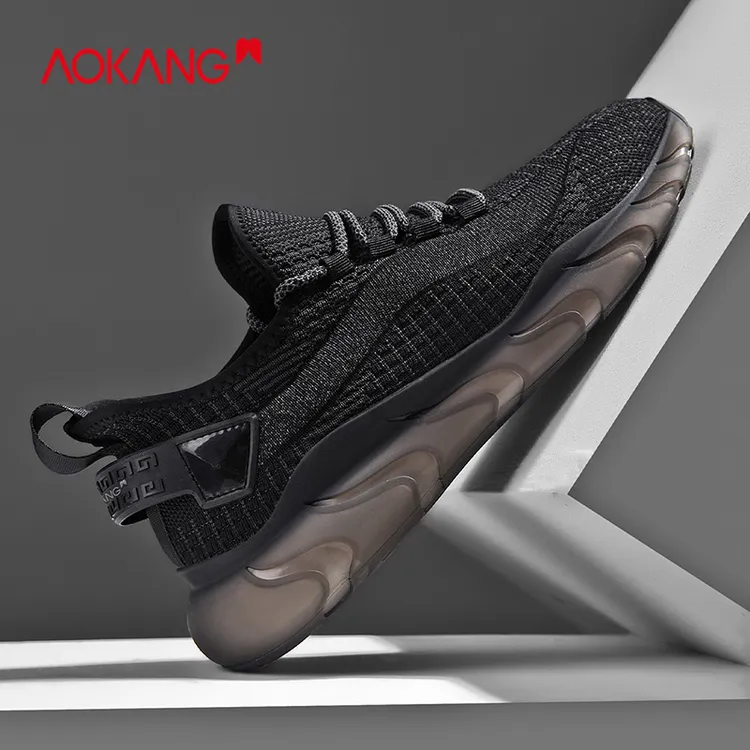 Aokang/奥康男鞋春季2025新款网面飞织椰子鞋运动休闲鞋