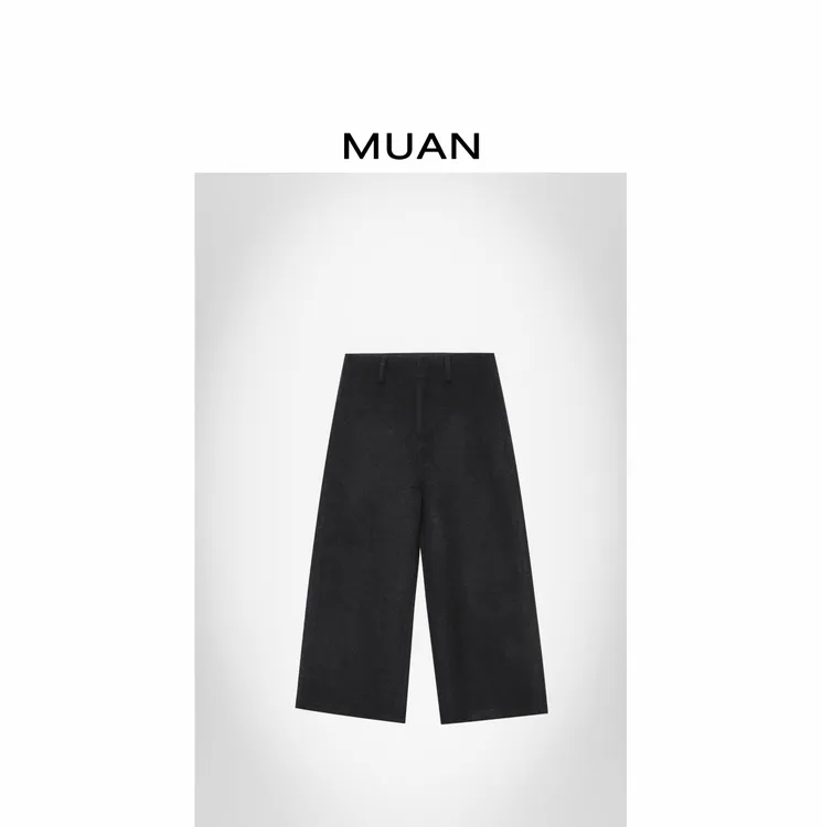 木岸MUAN：《静奢八分裤》定制1000克呢料老钱八分裤女D-YJ-25049