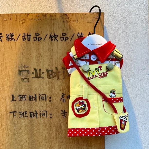 TU图家原创麦当当宠物服装KT三件套可爱穿搭四季狗狗衣服马尔济斯
