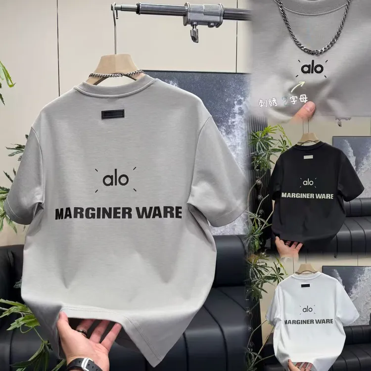 秋季加厚款时尚刺绣皮标字母品质款半袖男士打底短袖T恤66039