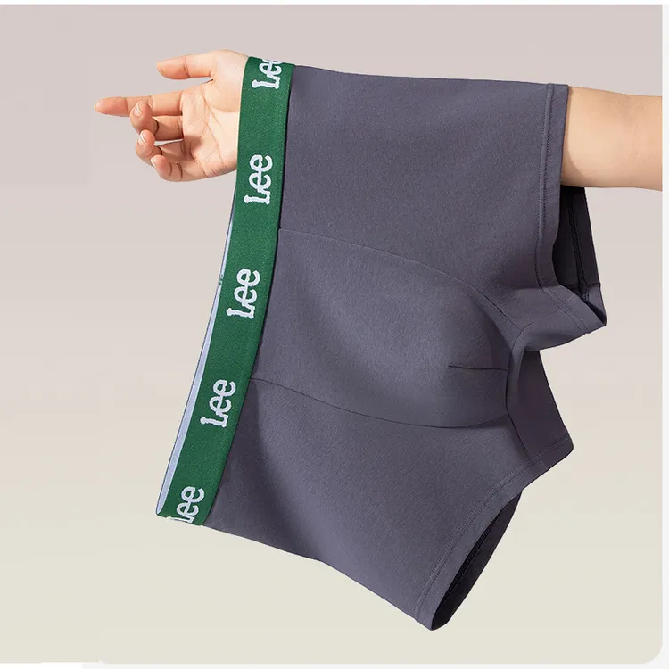 Lee10A抗菌男士内裤柔软舒适贴合亲肤纯棉男士平角裤