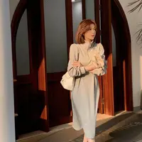 【芝士Cheese】巴黎周末卫衣连衣裙显瘦长裙气质针织法式秋冬时尚