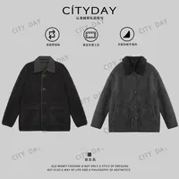 CityDay【楠哥】仿麂皮绒的顶点 双面穿复古羊毛老钱外套 25106