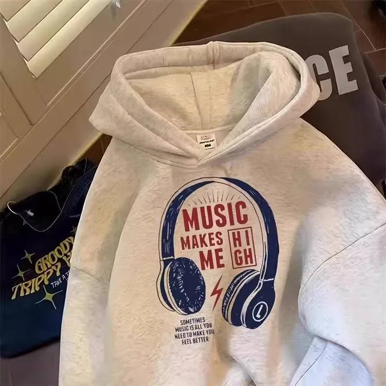 特大码300斤复古高街潮流日系重磅连帽卫衣男装秋冬宽松痞帅加绒