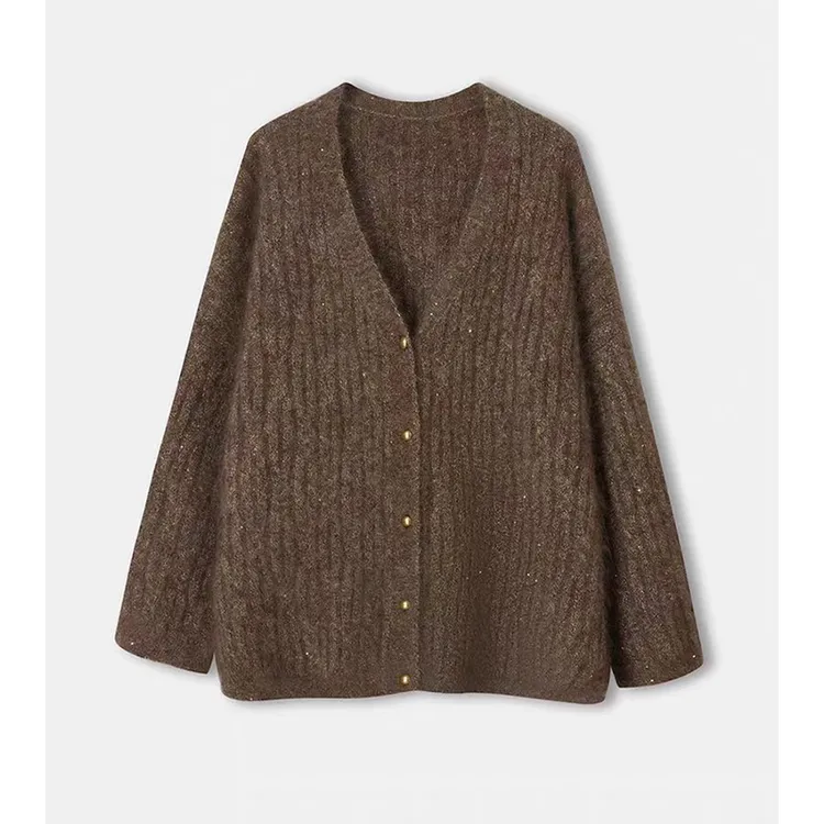 洋气减龄重工拼色上衣2025秋季新款法式气质百搭针织开衫