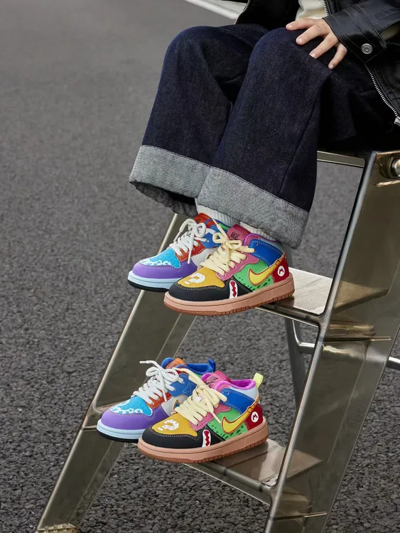 男童高帮板鞋2025秋冬儿童二棉加绒运动鞋女童防滑软底魔术贴3-12