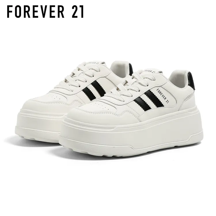 双11好物F21厚底小白鞋女秋季新款小个子增高6CM超好看爆款女板鞋