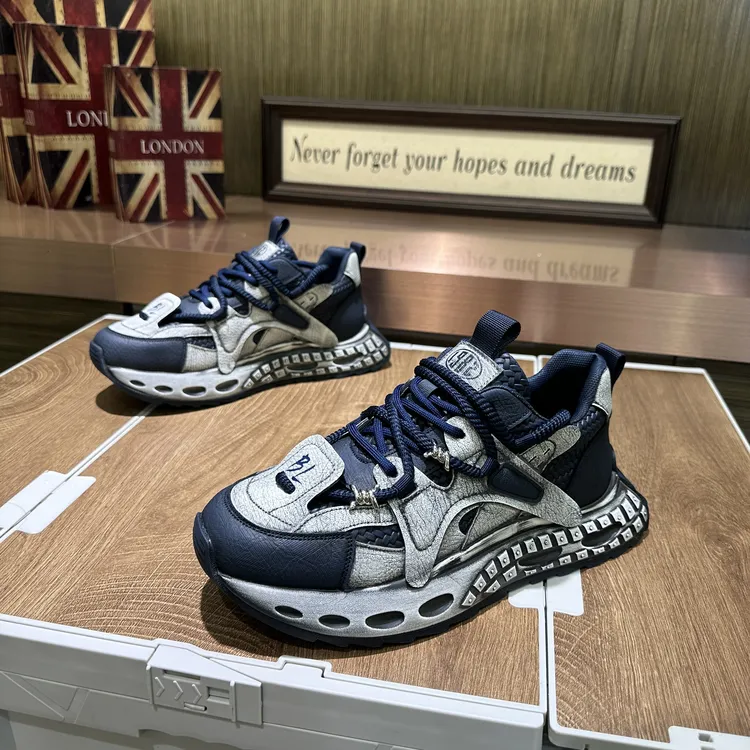 2025做旧轻奢潮流秋季春季老爹鞋秋季潮鞋透气时尚百搭男士休闲鞋