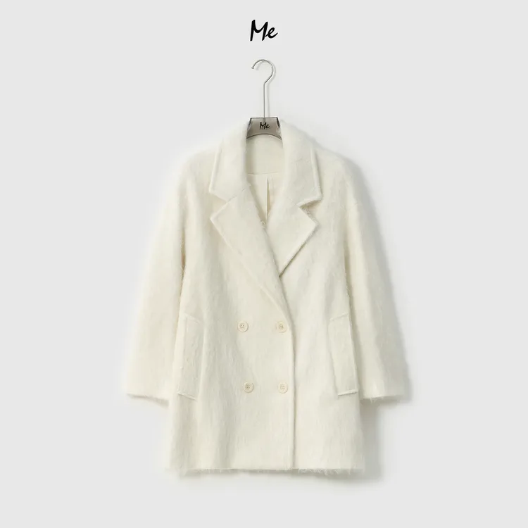 ME【高加索长毛大衣一手长】阿拉善山羊绒混纺时尚老钱大衣MESA3846