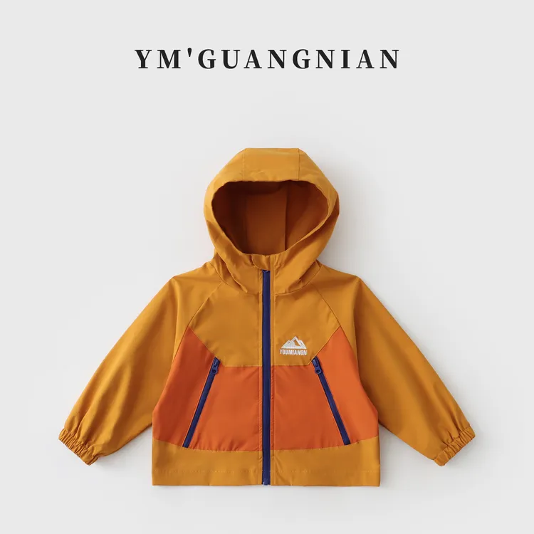 【幼棉光年】秋款儿童洋气拼色衣服时尚韩版休闲百搭外套3221321