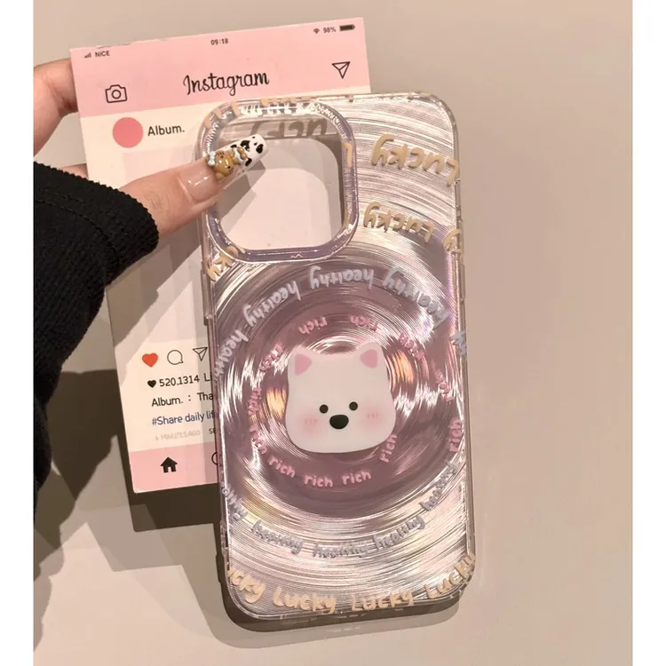 BANCA旋涡晕染粉西高地适用苹果16promax手机壳iPhone15/14新款13