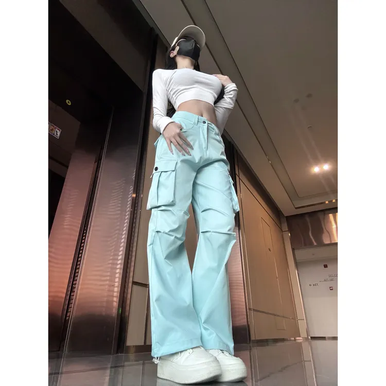 2025美式早春显瘦高街休闲高腰工装裤宽松红人上新户外ins裤子