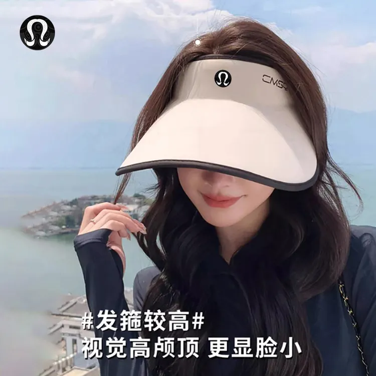 lulu friend帽子夏季防紫外线太阳帽大帽檐遮阳防晒帽遮脸空顶帽