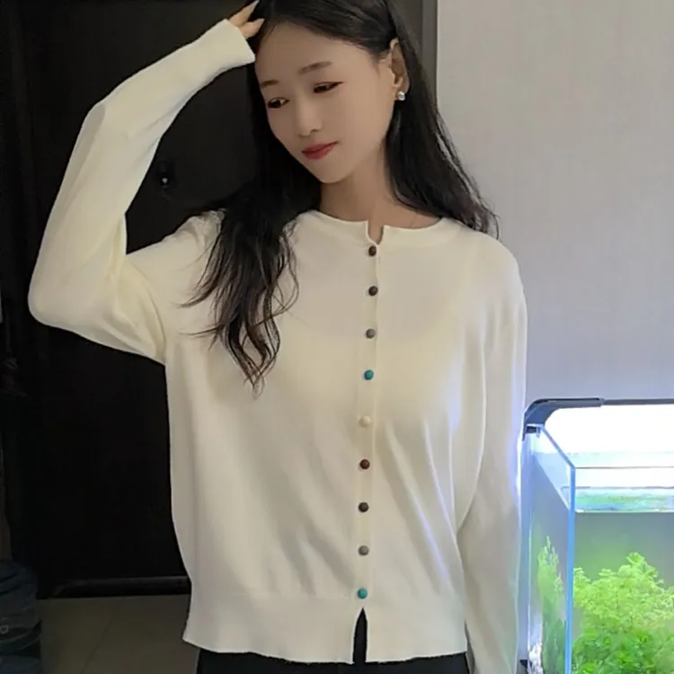秋季常规款针织百搭毛衣休闲风女毛针织衫薄款