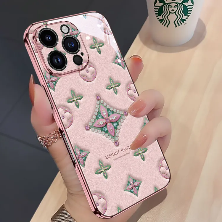 奢纹花适用iPhone16promax手机壳新款苹果15高级感防摔高颜值高档