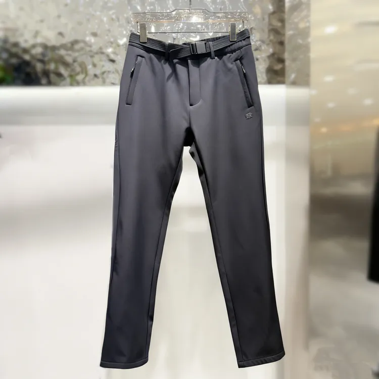 口袋保暖秋冬防风防水加绒户外直筒裤弹力男士1928