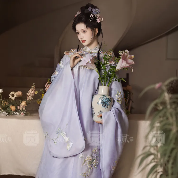 无贰集【薄暮谣】立领斜襟长衫马面裙原创明制中国风日常春款汉服