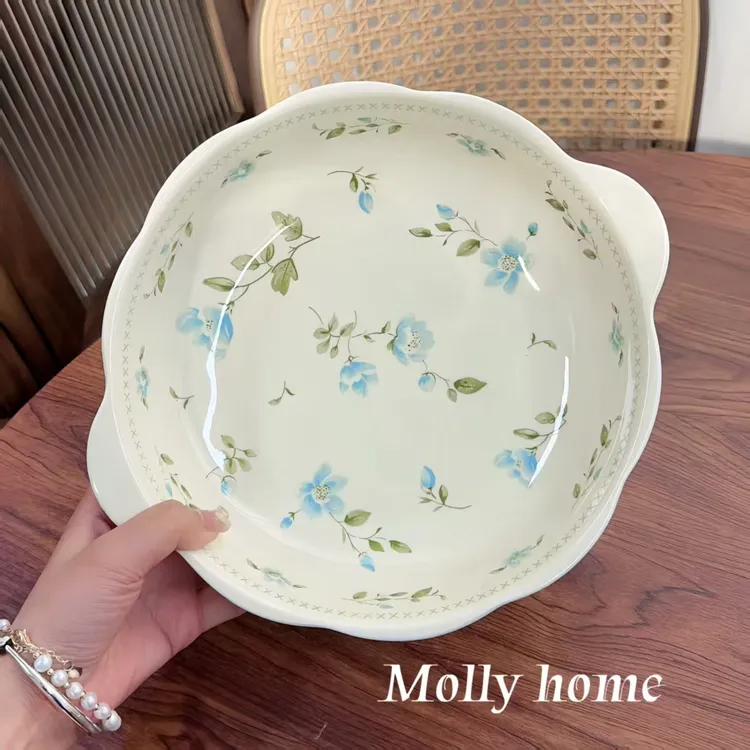 【大汤碗】兰玲花家用酸菜鱼汤碗双耳汤碗陶瓷餐具汤碗大容量